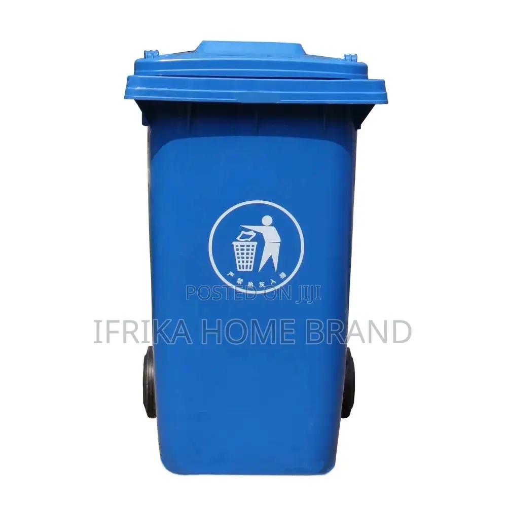 Plastic Dustbin Trash Can 120L Outdoor Trash Garbage Bin