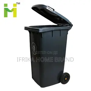 Plastic Dustbin Trash Can 120L Outdoor Trash Garbage Bin