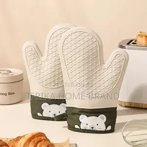 Silicone Heat Insulation Gloves Thickened Oven Gloves