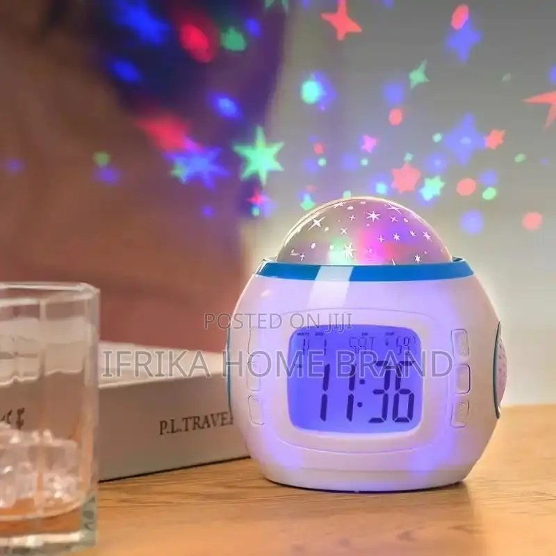 Stars Kids Projection Digital Alarm Clock LED Light Children