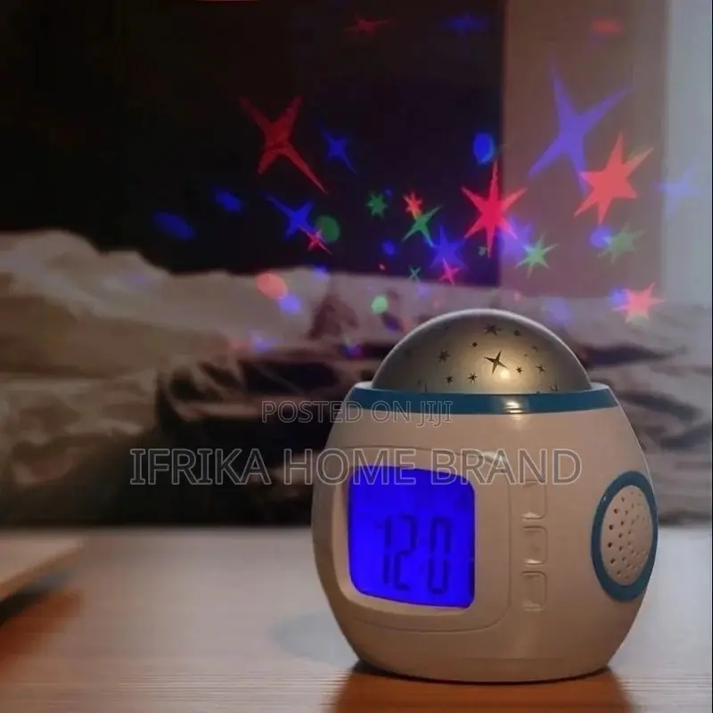 Stars Kids Projection Digital Alarm Clock LED Light Children