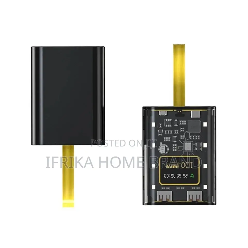 10000 Mah Transparent Power Bank With Digital Display