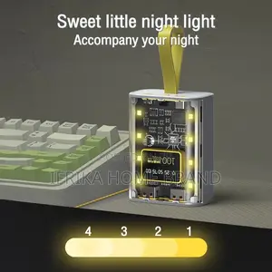 10000 Mah Transparent Power Bank With Digital Display