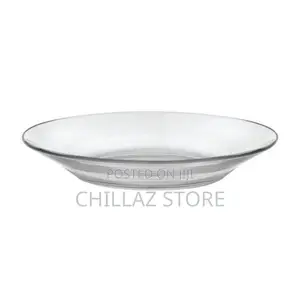 Clear Glass Round Calotte Soup Plates, 6PCS