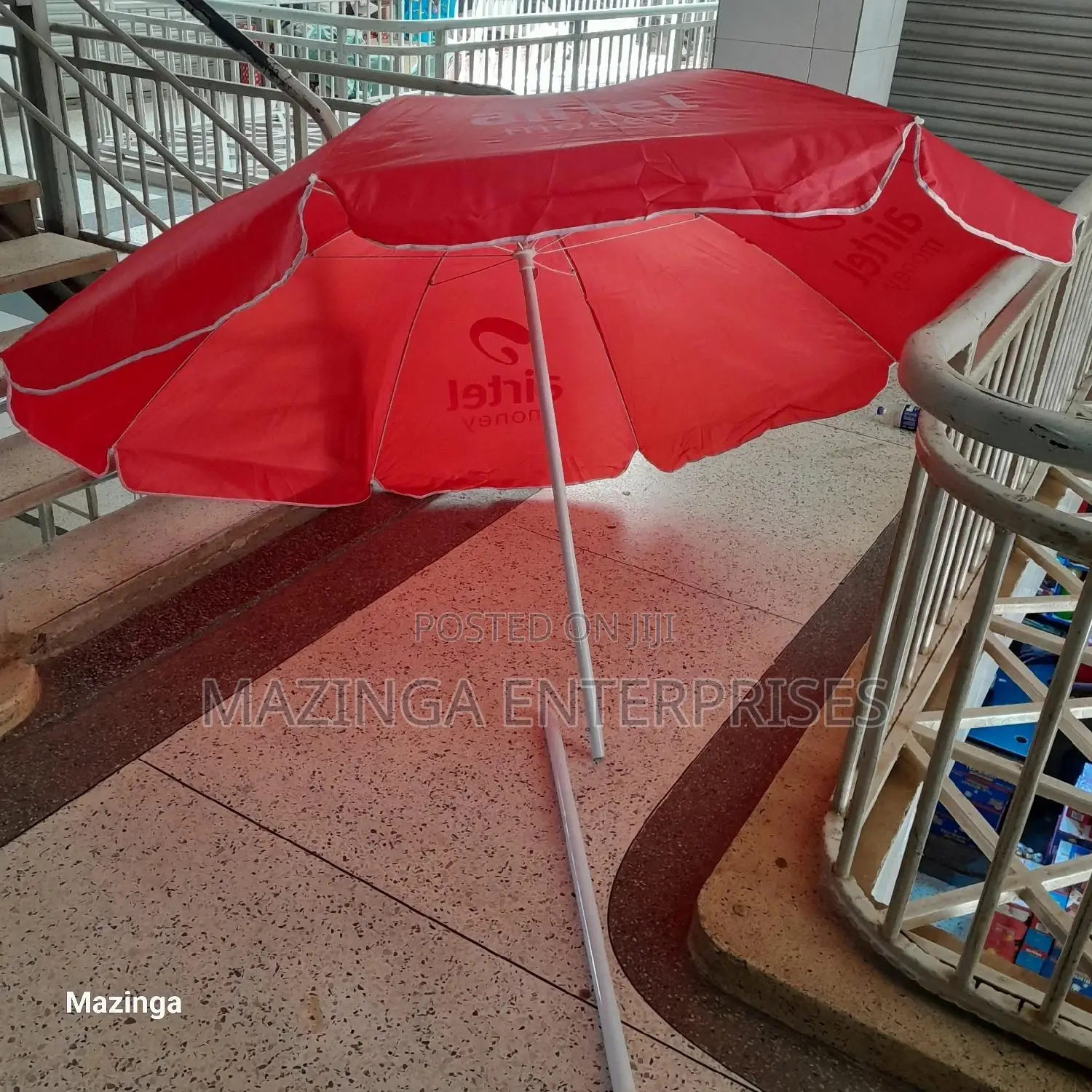 2meters Diameter Big Size Airtel Mobile Money Umbrella