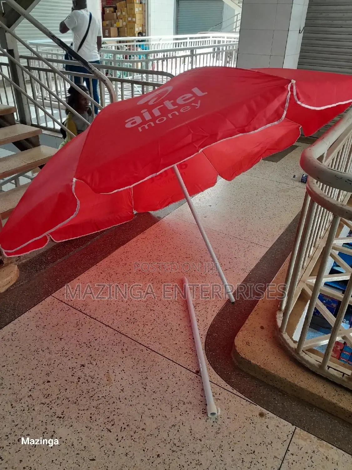 2meters Diameter Big Size Airtel Mobile Money Umbrella