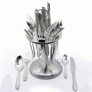 24 PCS Plain Dinner Cutlery (Forks, Spoons Knives