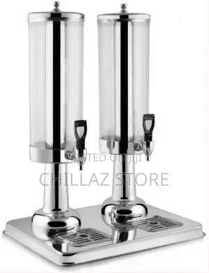 3L Twin Jar Juice Beverage Dispenser With Tap and Ice Tube