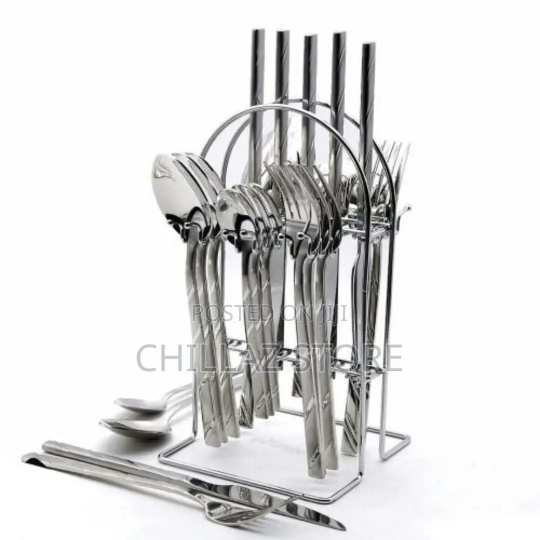 24 PCS Self Design Dinner Cutlery (Forks, Spoons Knives