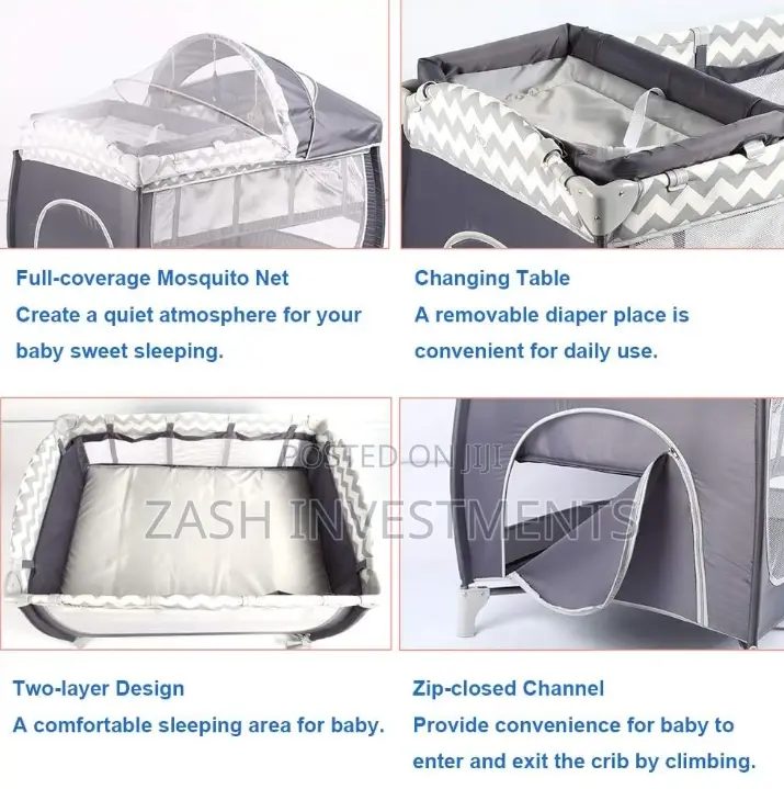 2 in 1 Foldable Travel Baby Bed