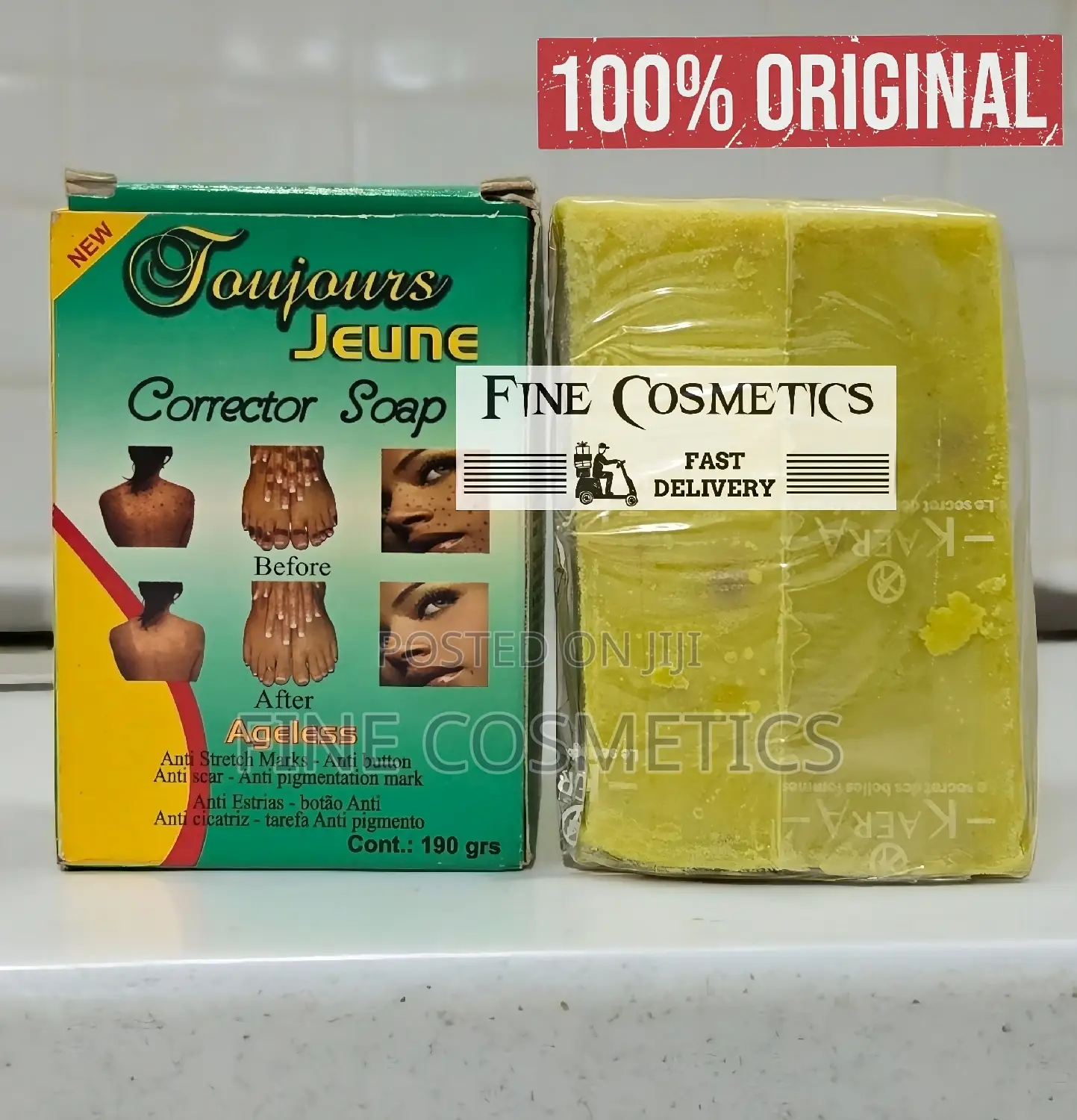 TOUJOURS JEUNE CORRECTOR SOAP for Darkspots + Stretch Marks