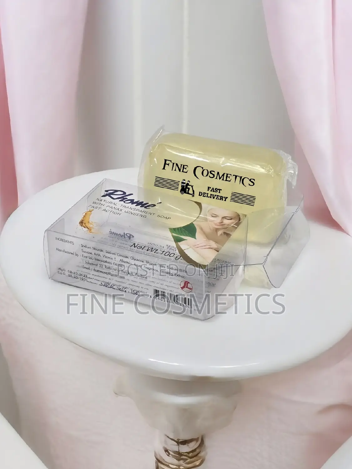 Rhome Transparent Soap With Ginseng for Blackspots + Pimples
