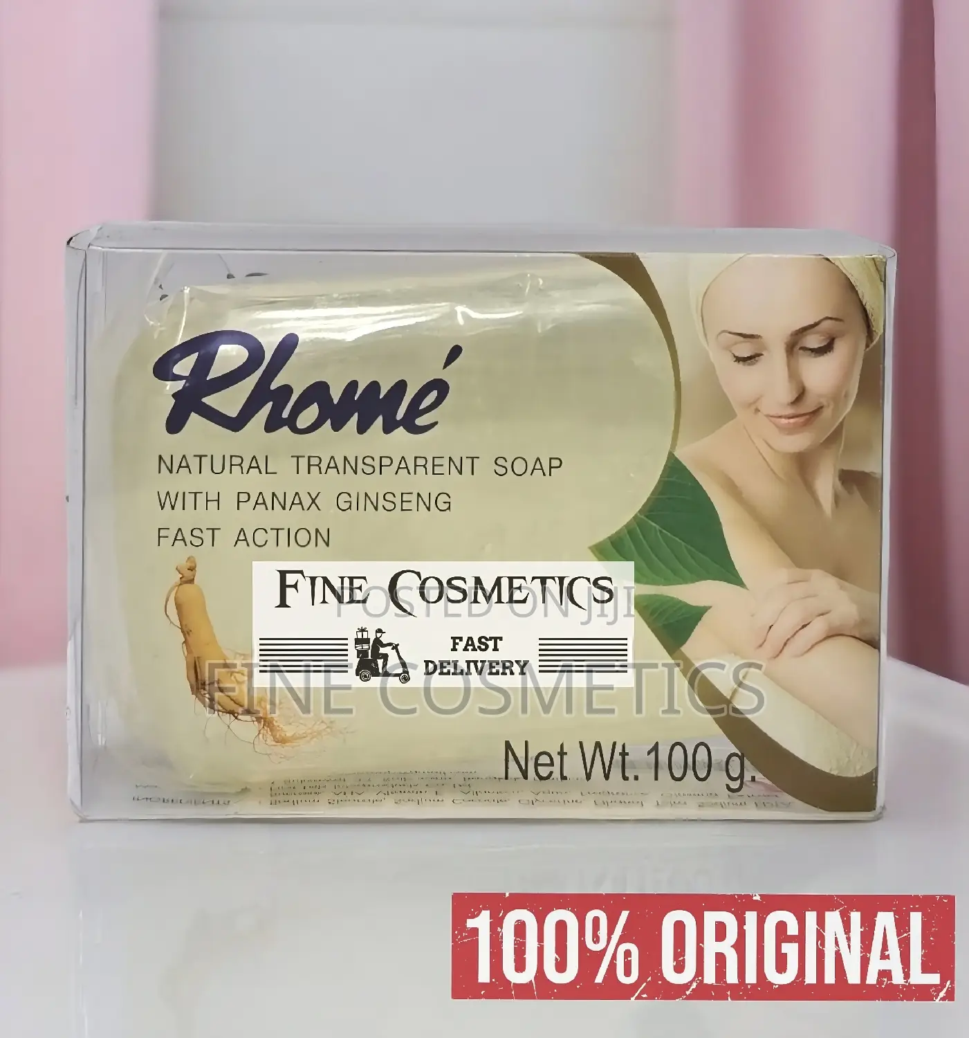 Rhome Transparent Soap With Ginseng for Blackspots + Pimples