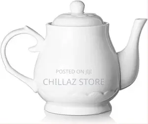 Round Ceramic Teapot, 24 Ounces –