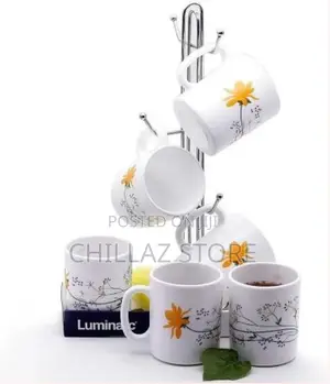 Luminarc 6 Pieces of Sunflower Tea Coffee Mug Cups –