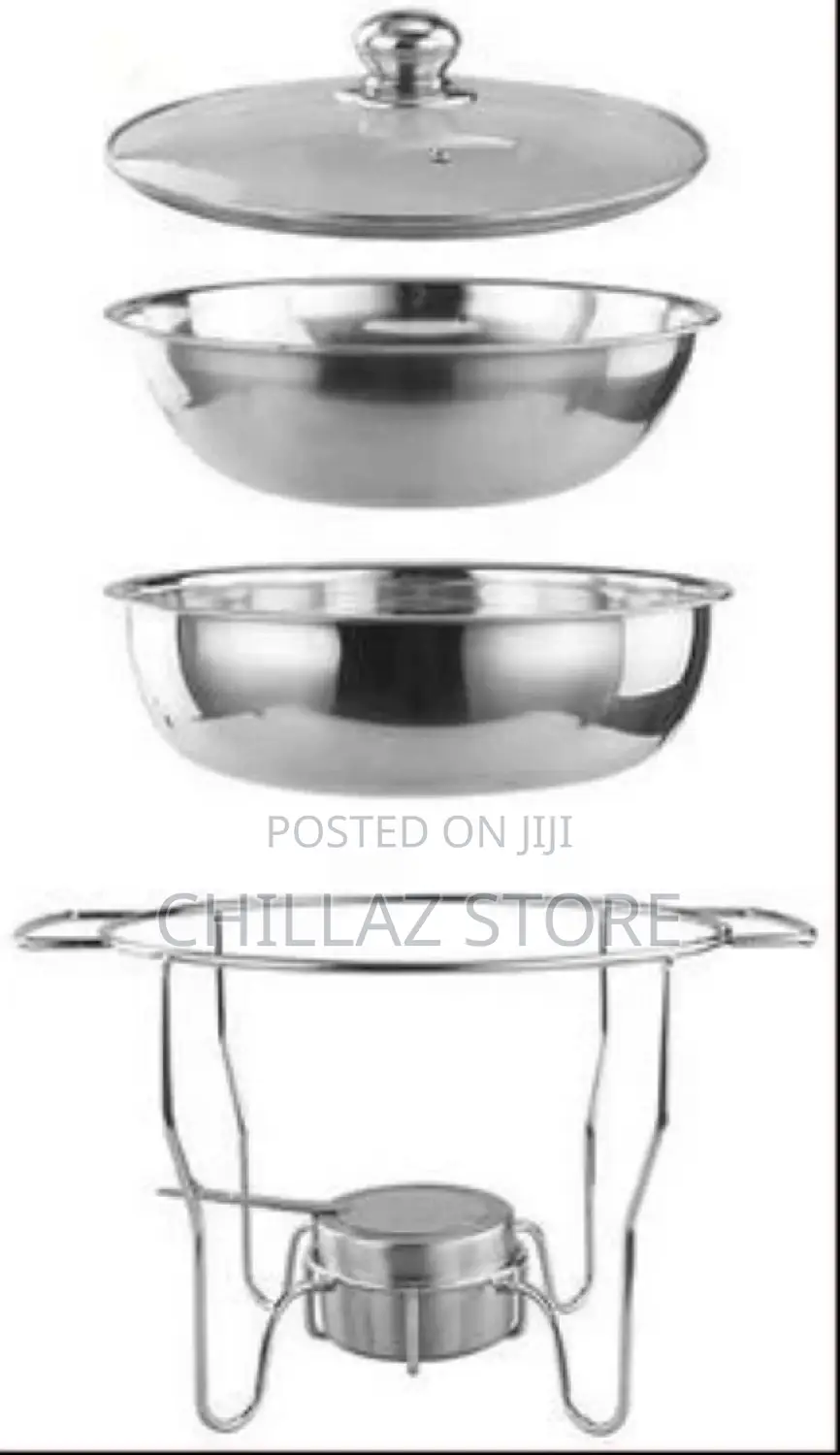 4L Stainless Steel Small Round Chafing Dish Food Warmer