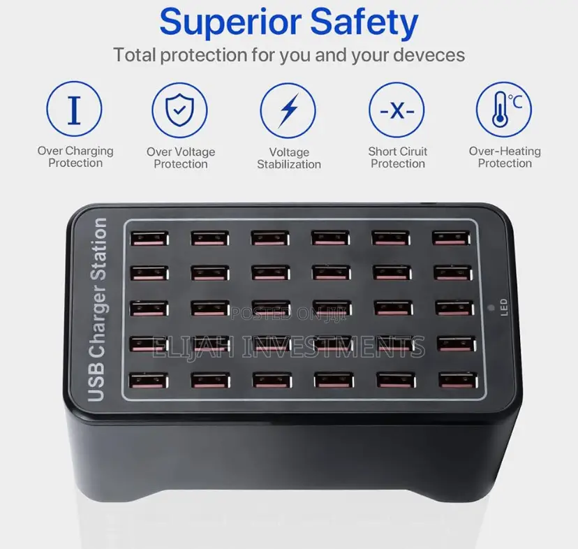 30 Ports Multi USB Charger Station
