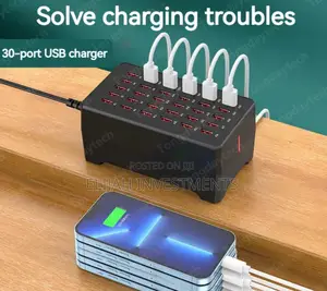30 Ports Multi USB Charger Station