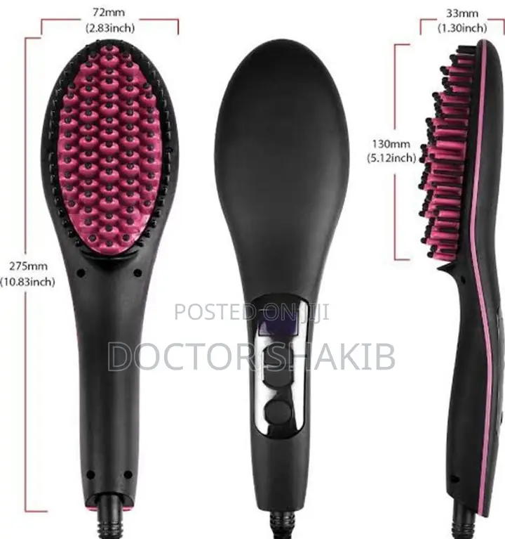 Electric Comb Brush 3 in 1 Ceramic Fast Hair Straightener