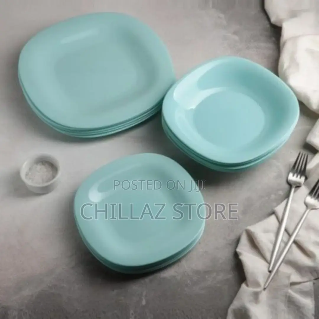 18 Pics Luminarc Plates, Side Plates and Bowls Dinner Set