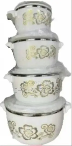 4pics Hot Pot Dishes Food Warmer Casseroles -