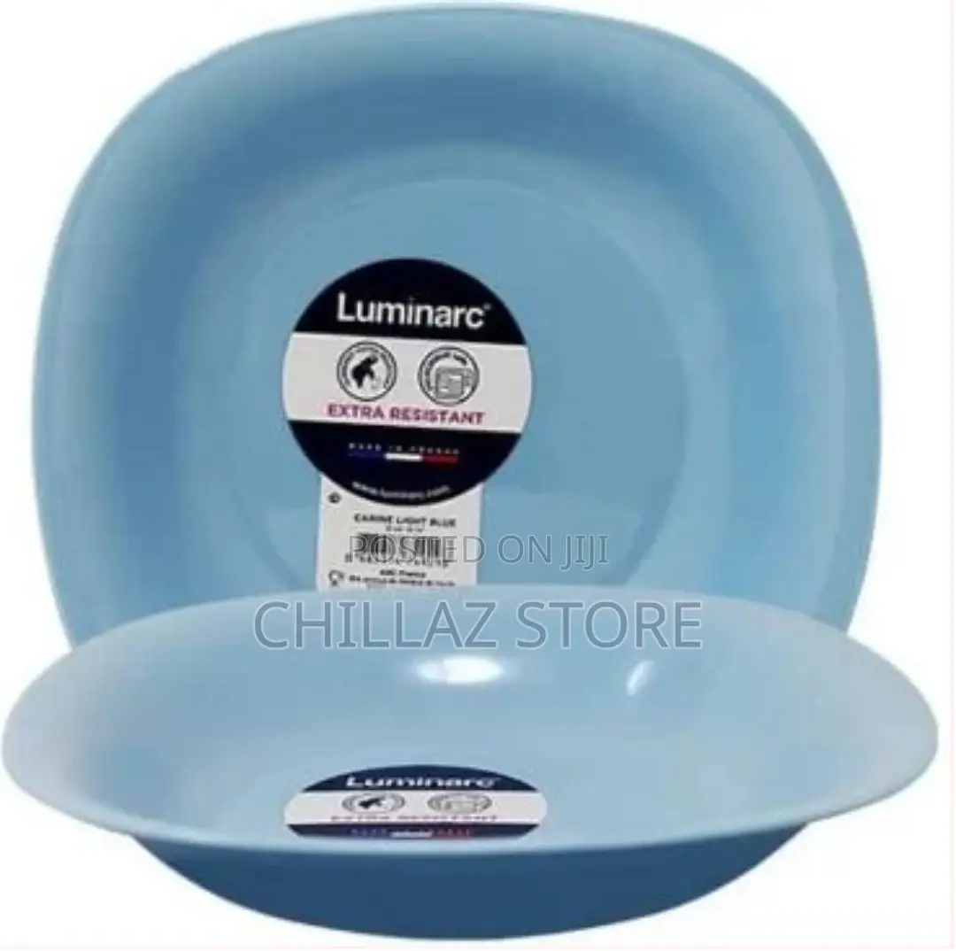 6 Pieces of Luminarc Square Plain Bowl Soup Plates