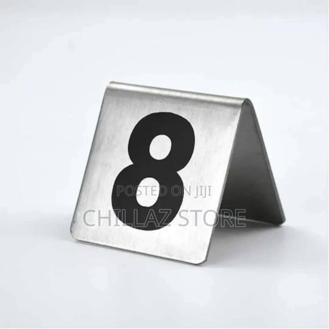 1-10 Stainless Steel Table Number Plate