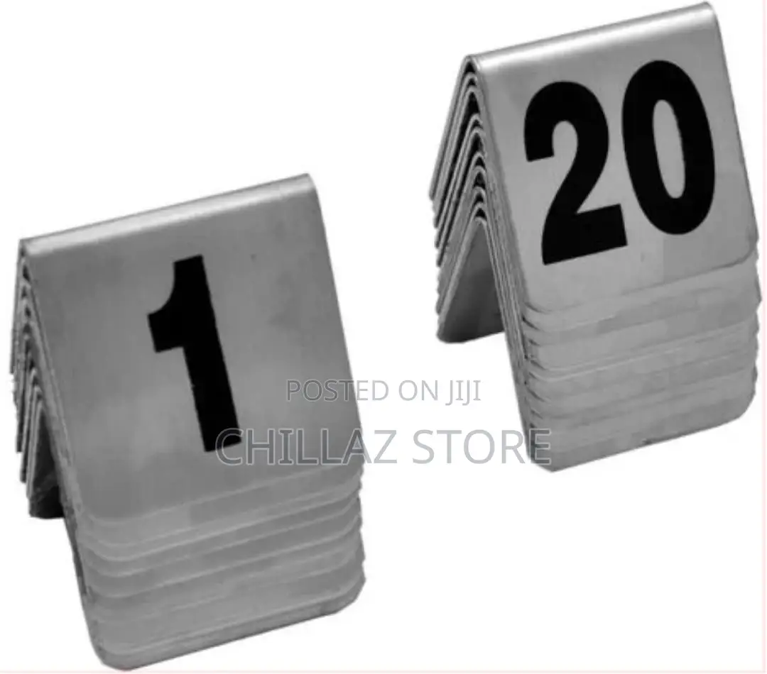 1-20 Stainless Steel Table Number Plate