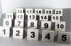 1-20 Stainless Steel Table Number Plate