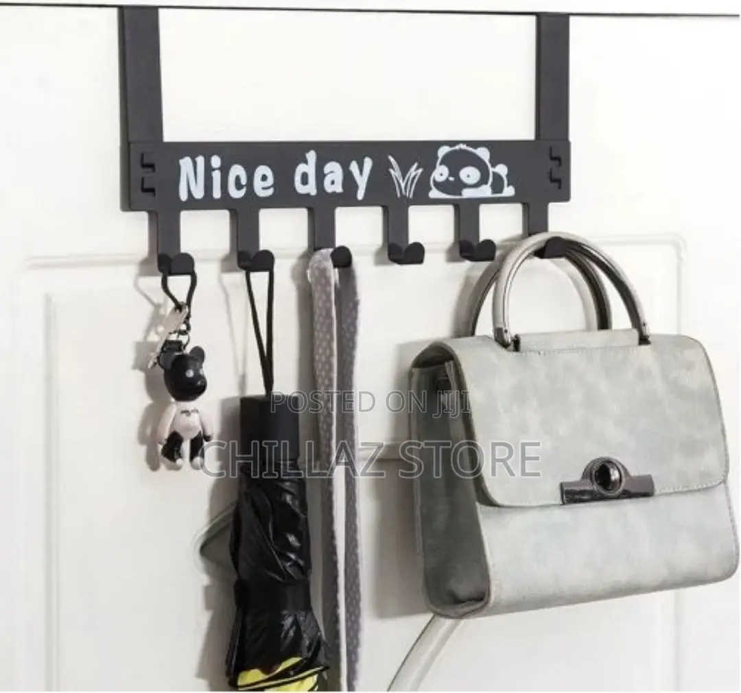 6 Hooks Nice Daymetal Hooksover Door Bagsclothes Hanger Rack