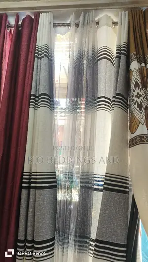 Curtain 3pcs Two Curtains and One Net