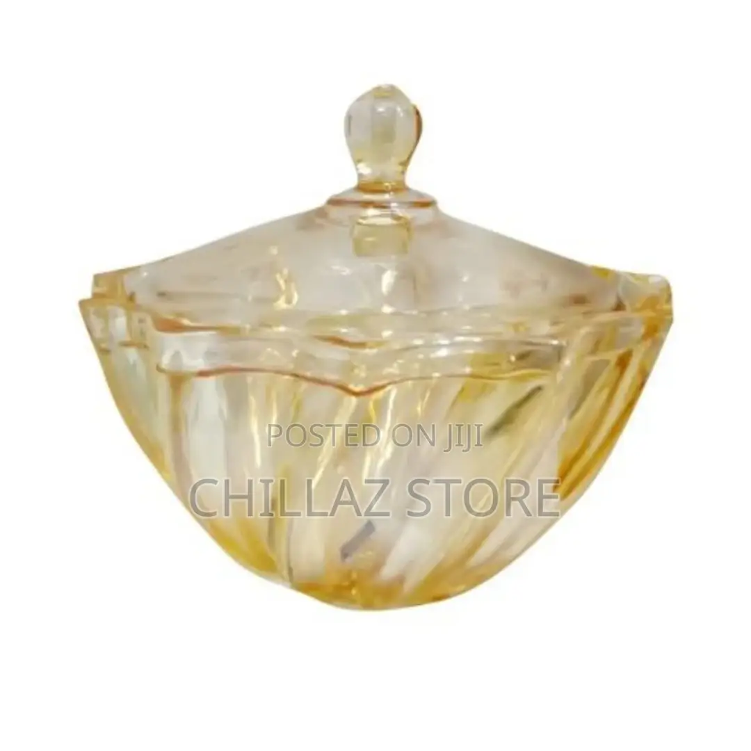 Glass Sugar Bowl/Candy Storage Jar