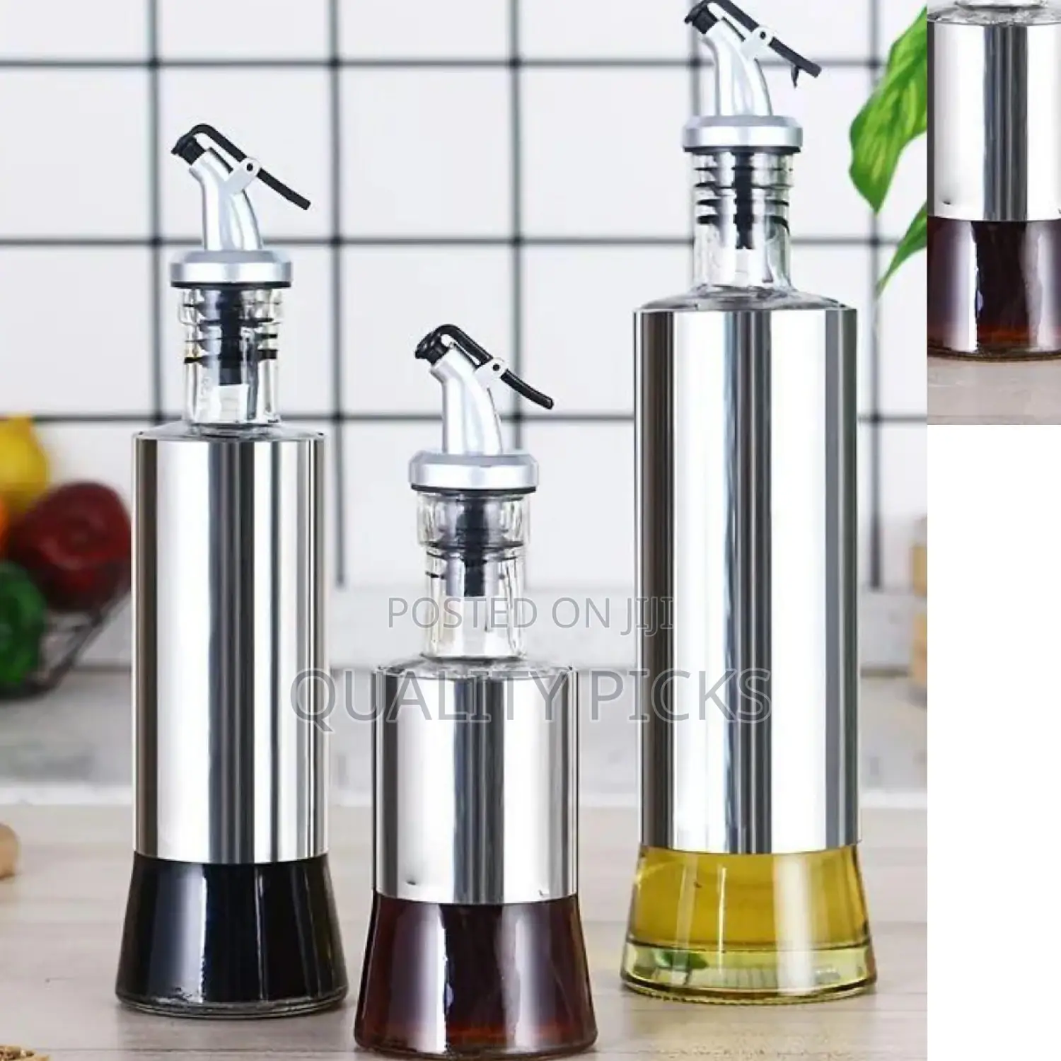 Glass Vinegar Oil Dispenser Bottle