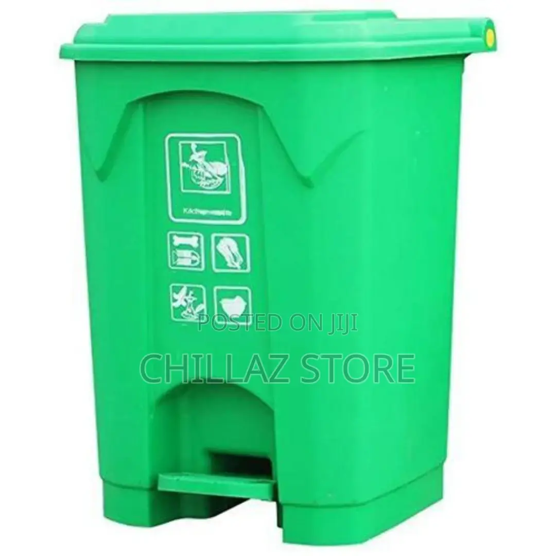 DEL UK 50L Step-on / Pedal Waste Bin- Green