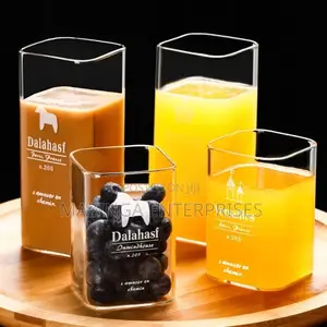 Creative Square Top Milk,Coffe,Wine Borosilcate Glass(Dozen)