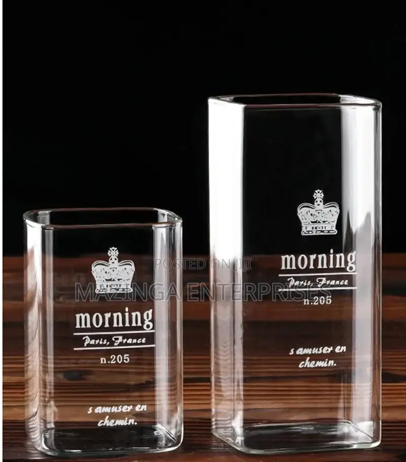 Creative Square Top Milk,Coffe,Wine Borosilcate Glass(Dozen)