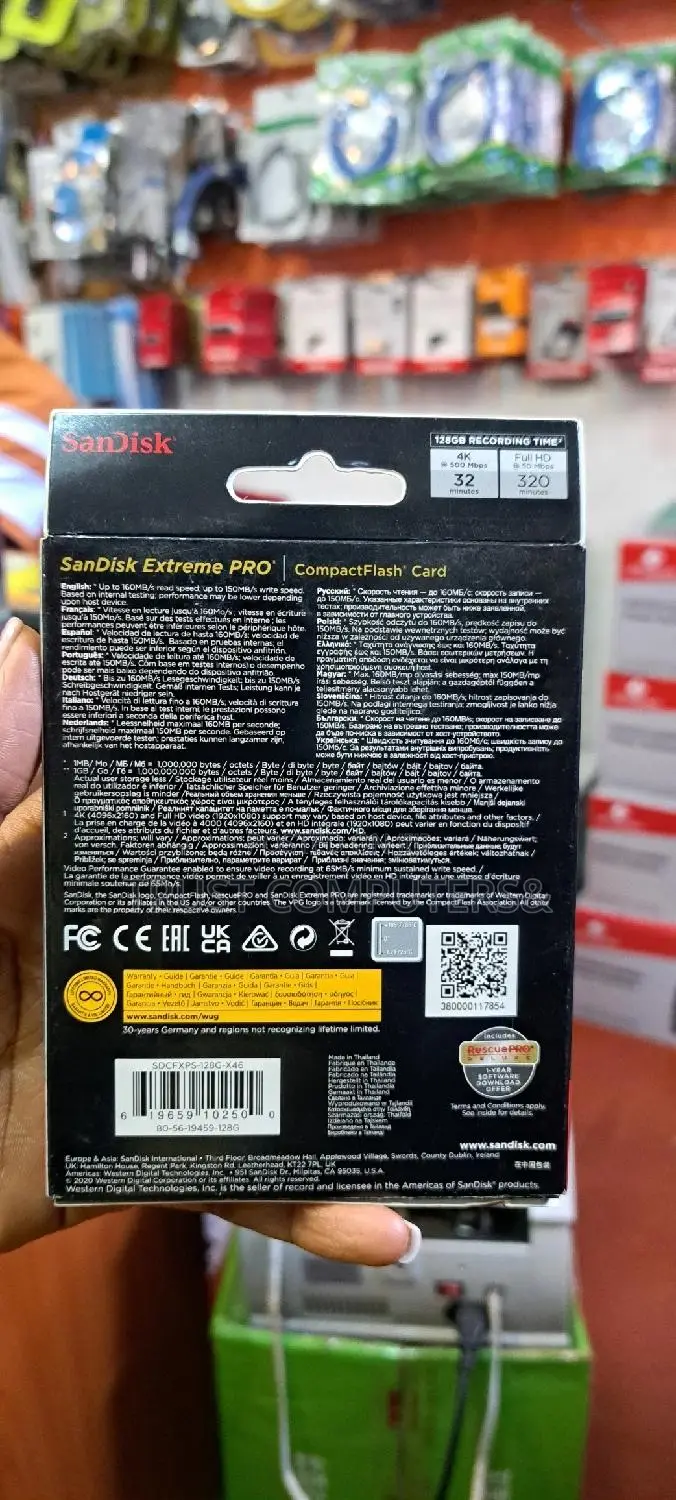 128gb Extreme Pro Sandisk SD Cf Card