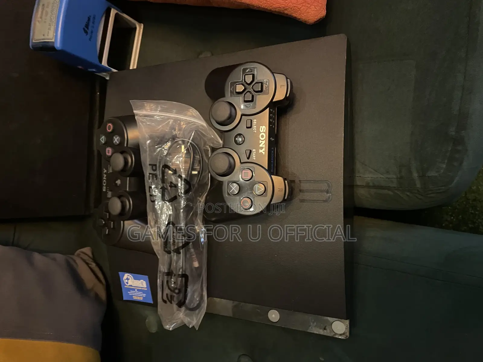 Play Station 3 With 2 Controllers and All Cables ; $$5