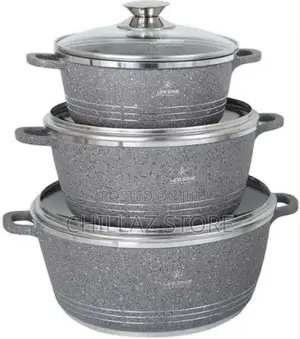 Life Smile 3 Pieces of Non Stick Serving Saucepans Cookware