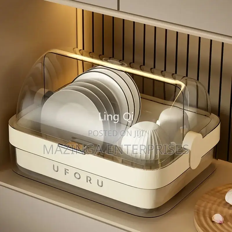 Dual Kitchen Dish Drainer and Drying Rack Tray and Cover