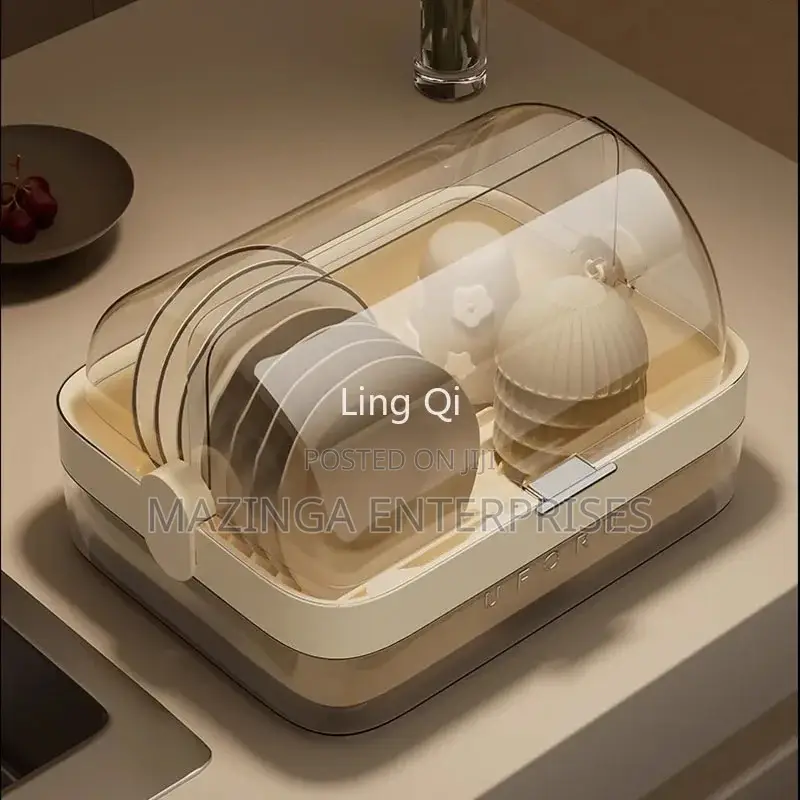 Dual Kitchen Dish Drainer and Drying Rack Tray and Cover