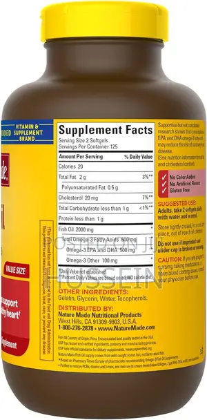 Nature Made Fish Oil 1000 Mg Softgels, Omega 3 Fish Oil