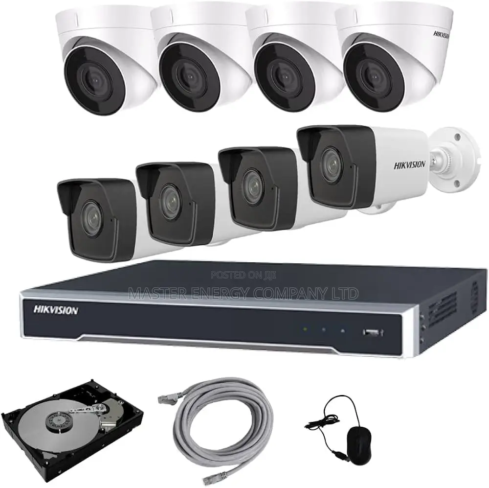 8 Channel 2mp IP Cameras Full Kit