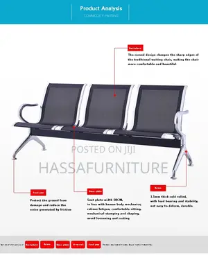 Salon Visitors Chair 3seaters