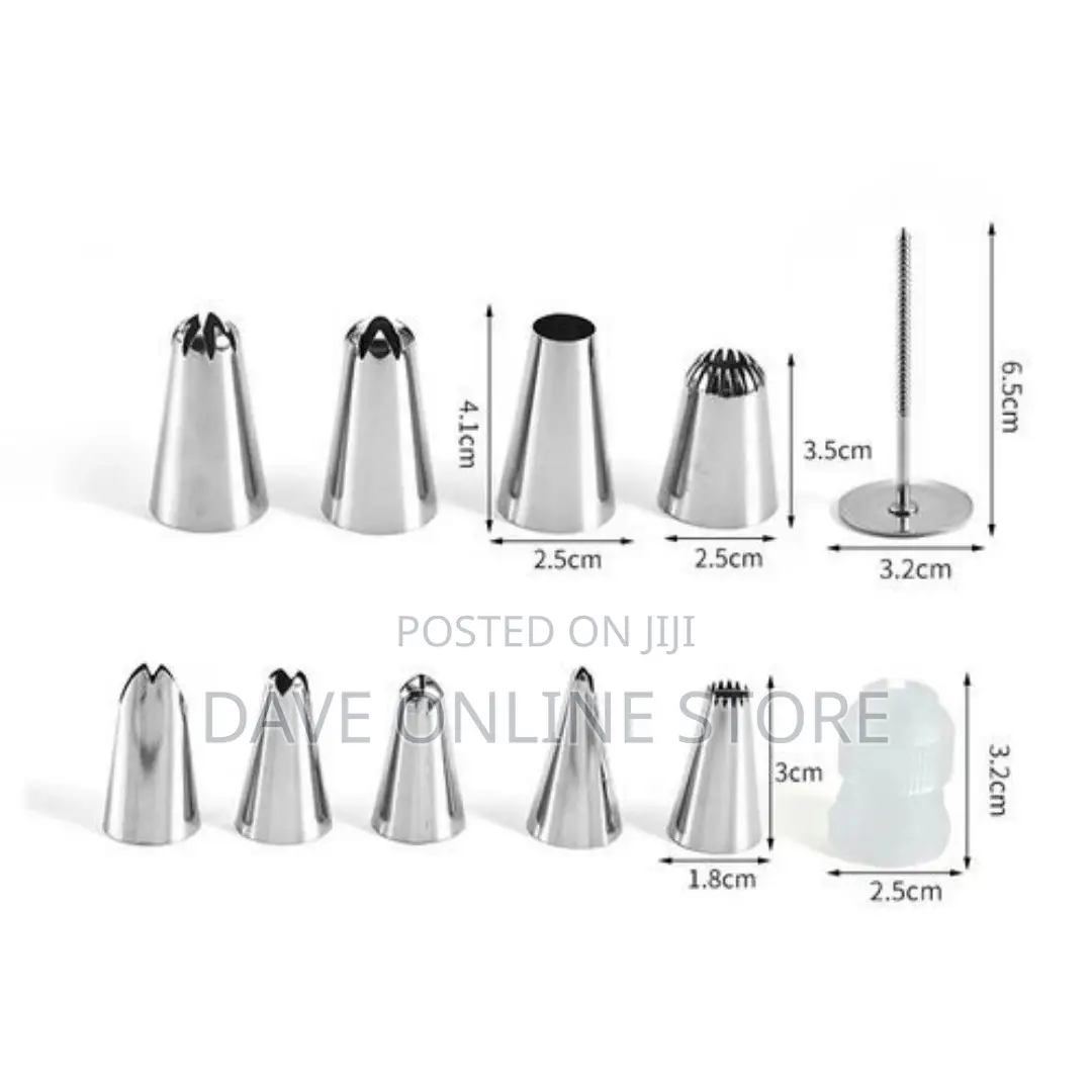 50 Pieces Set Useful Cake Icing Decorating Tool Kit-Silver