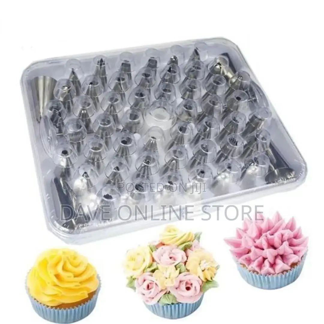 50 Pieces Set Useful Cake Icing Decorating Tool Kit-Silver