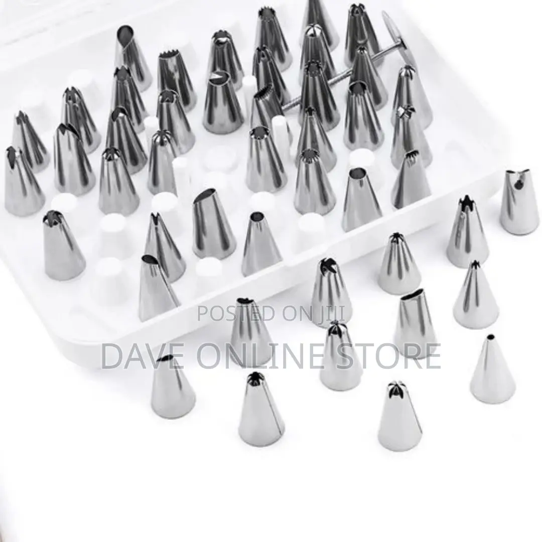 50 Pieces Set Useful Cake Icing Decorating Tool Kit-Silver