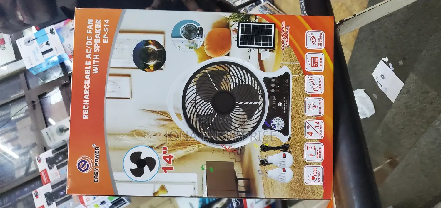 Rechargeable Fan Ac/Dc With Speaker