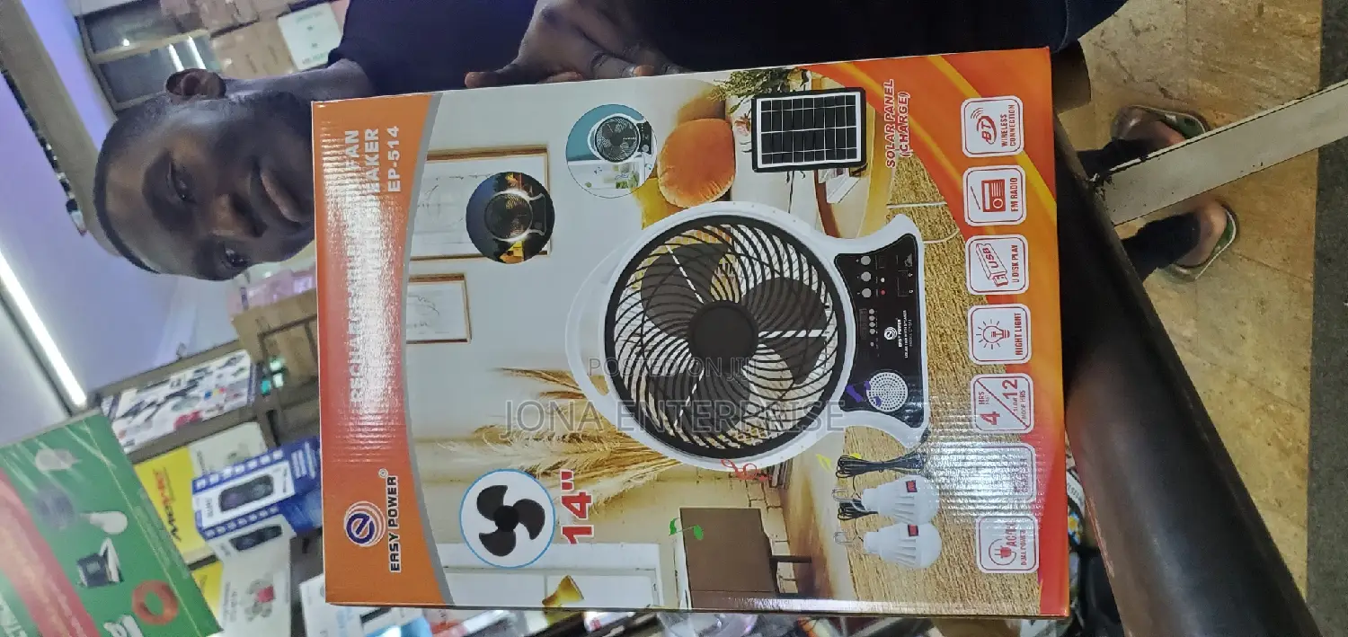 Rechargeable Fan Ac/Dc With Speaker