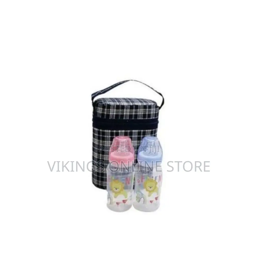 Black Checked Bottle Warmer With 2 Free Bottles